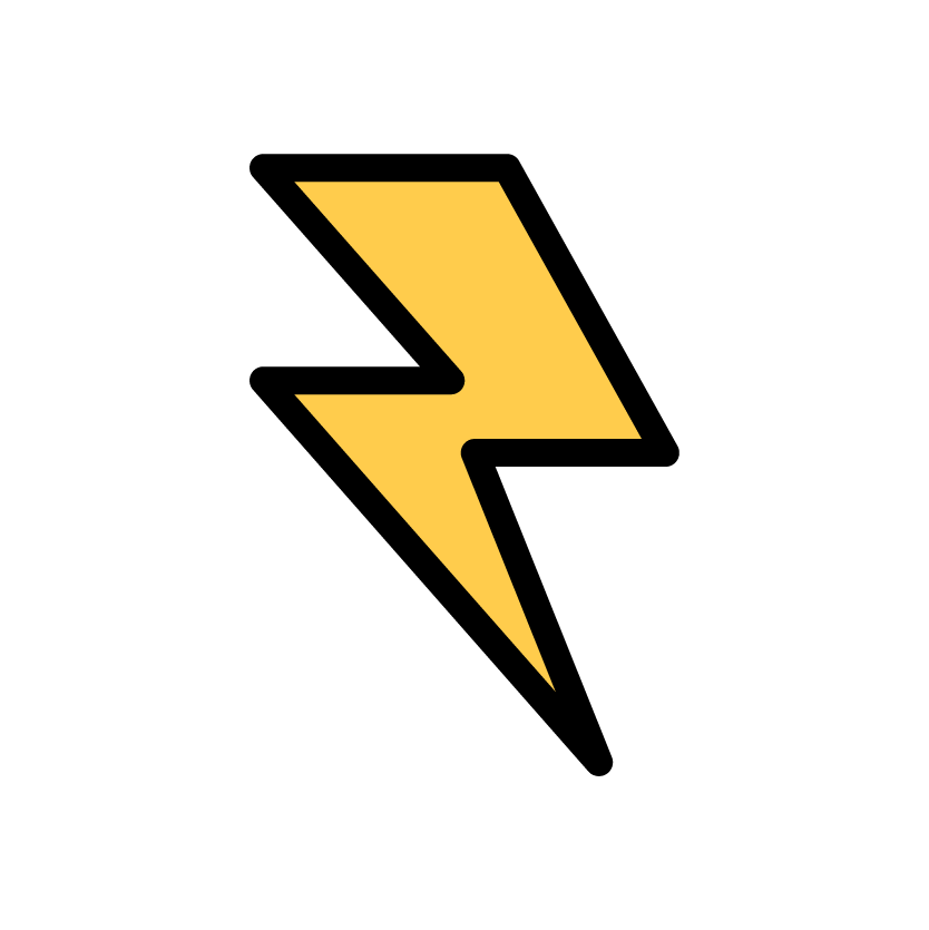 a lightning bolt